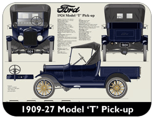 Ford Model T Pick-up 1921-25 Place Mat, Medium